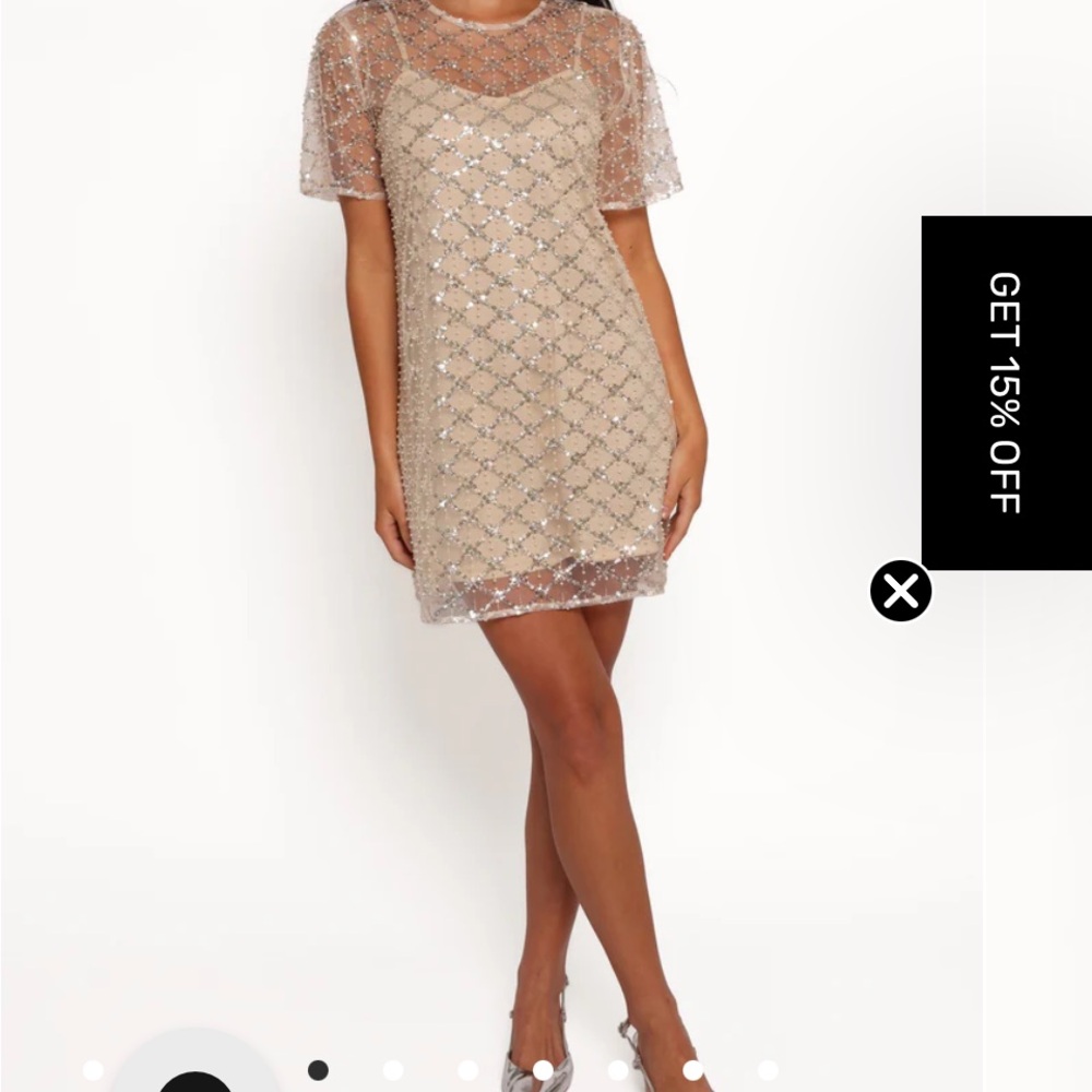 Elegant Black Sequin Dress (NWOT)